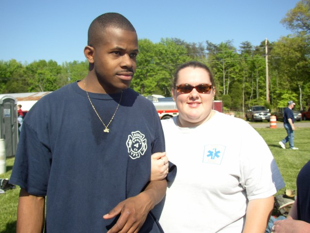 Associate Member Darius Hawkins and Safety Officer Jessica Titus